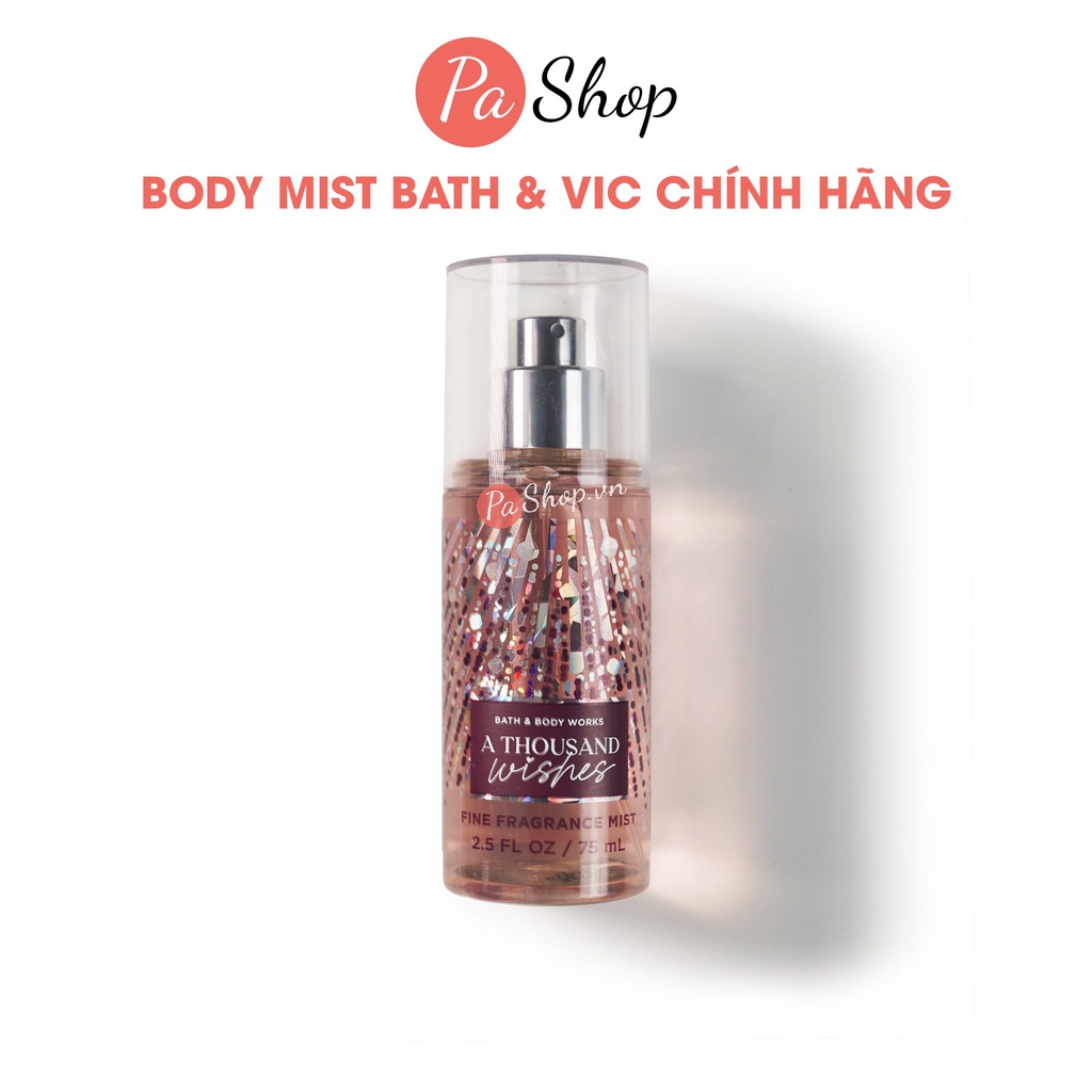 Body mist Bath And Body Works 75ML xịt thơm toàn thân | BigBuy360 - bigbuy360.vn