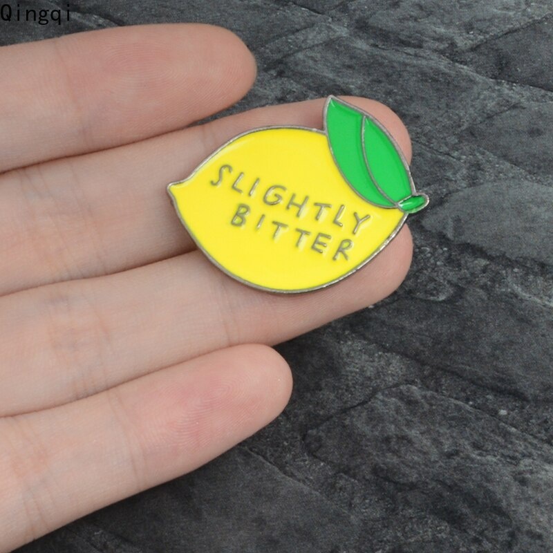 Huy hiệu cài áo MISS ZOE thiết kế hình quả chanh vàng hoạt hình sáng tạo đáng yêu