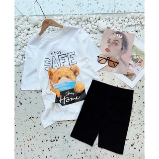 Đồ bộ lửng cao cấp thun cotton 100% ,siêu cute -ps 169