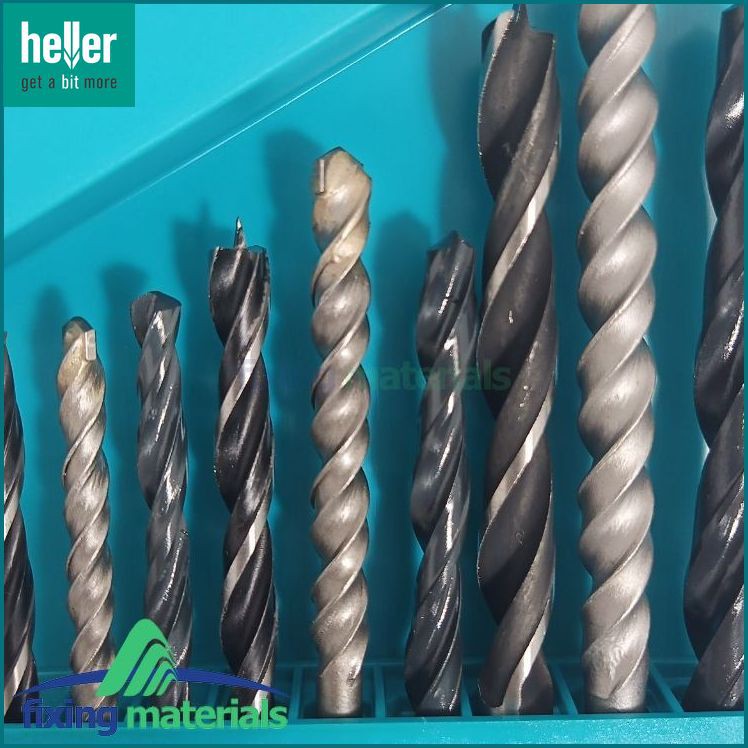 Hộp 9 mũi khoan hỗn hợp  HELLER chuôi tròn