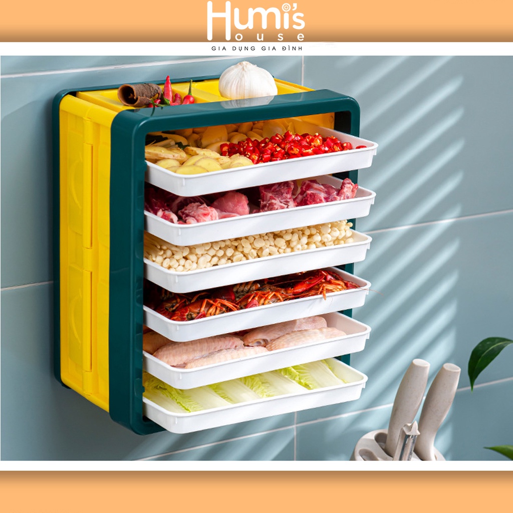 Khay Nhựa Đựng Đồ Ăn Lẩu Treo Tường, Giá Treo Đồ Ăn - Shop HuMi's House