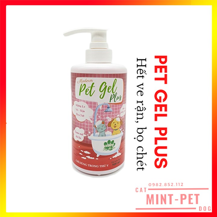 Sữa Tắm Diệt Ve Rận Bọ Chét Chó Mèo Modern Pet Gel PLUS 500 ml Giá Rẻ #MintPet