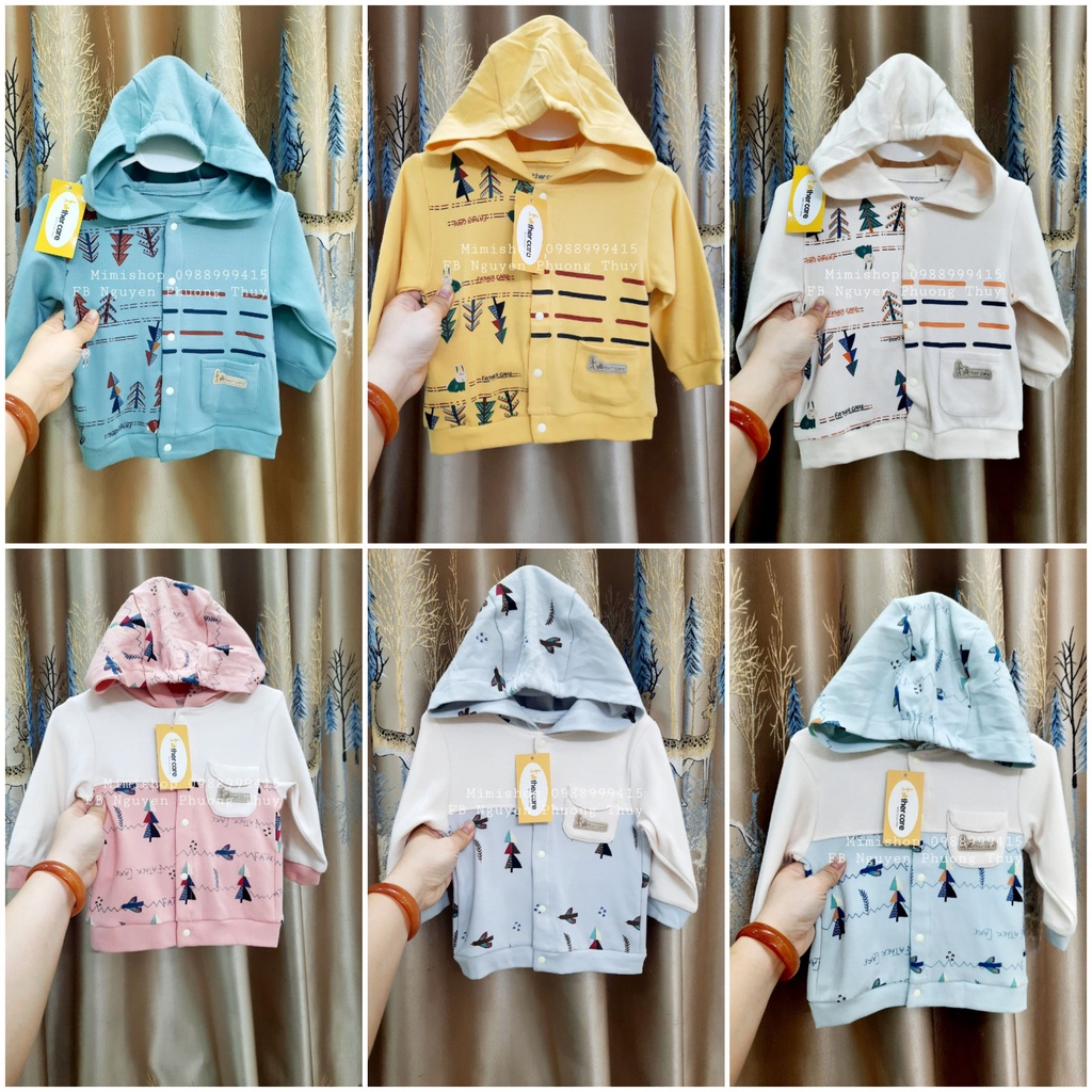 Áo khoác nỉ họa tiết dễ thương Father Care cho bé
