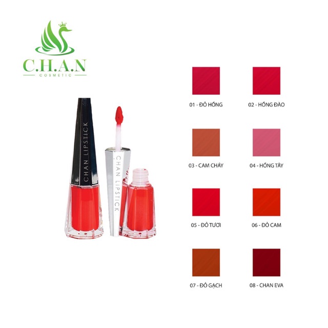 ? ? Son kem lì Chan lipstick - tặng kèm son dưỡng tái sinh làm hồng môi ? ?