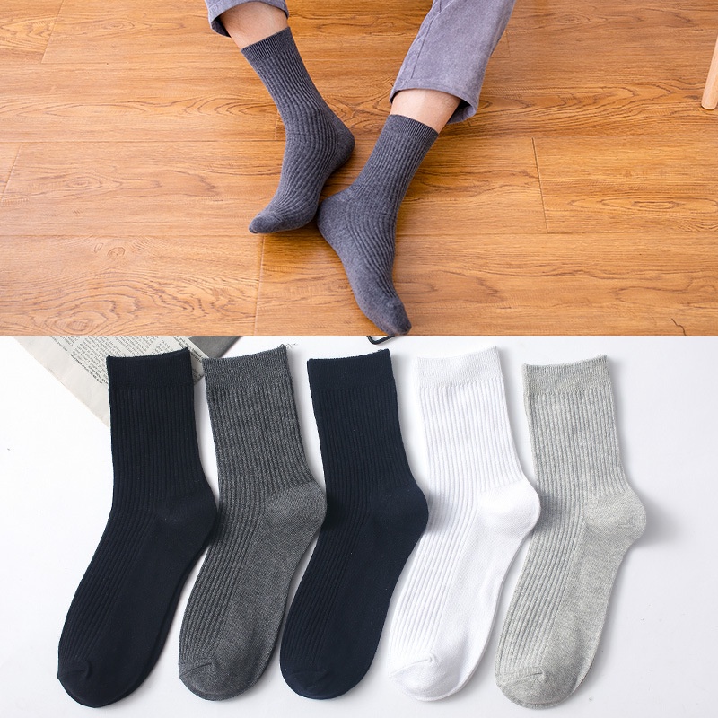 Tất vớ nữ nam cao cổ dài trắng dễ thương hàn quốc đẹp iLita chân thấp nhún đủ màu trơn đen, đỏ, vàng, xám, xanh