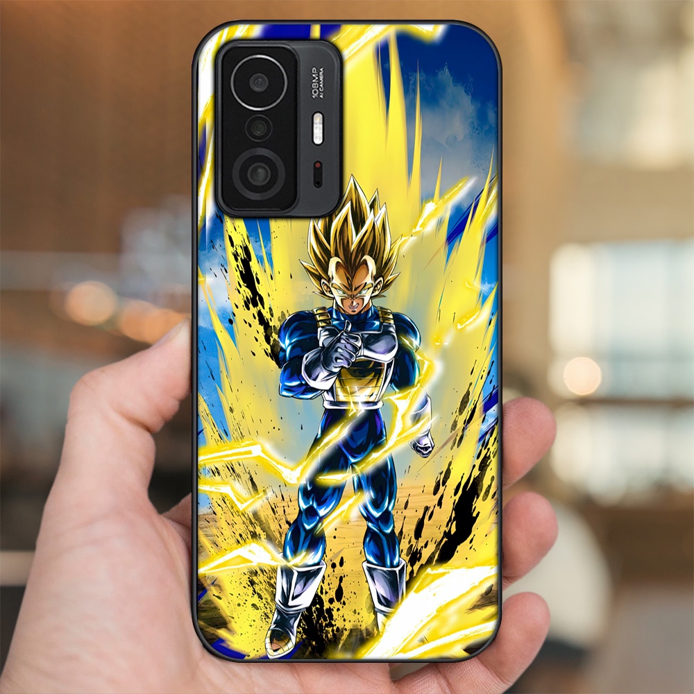 Ốp lưng Xiaomi 11T viền đen in hình Vegeta Dragon Ball