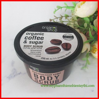 Tẩy da chết toàn thân Organic Shop Organic Coffee &amp; Sugar Body Scrub