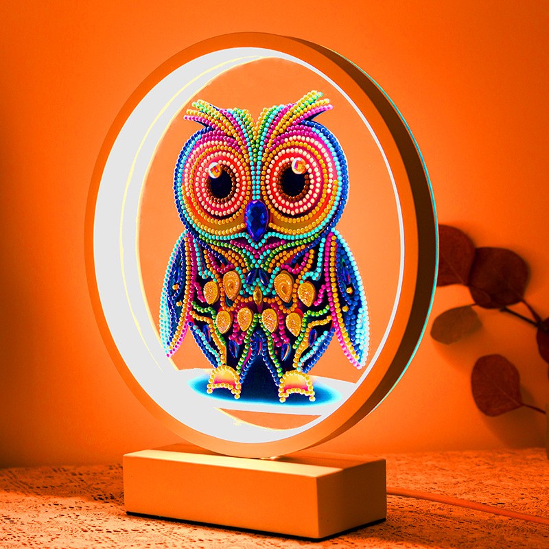 Đèn DIY Đính Đá Cú Mèo Hàng Chính Hãng Cherish