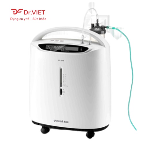 Máy tạo oxy Yuwell 3 lít 8F-3AW có xông khí dung, êm ái, nhẹ, di chuyển dễ dàng dành  cho người già, bị khó thở, làm đẹp