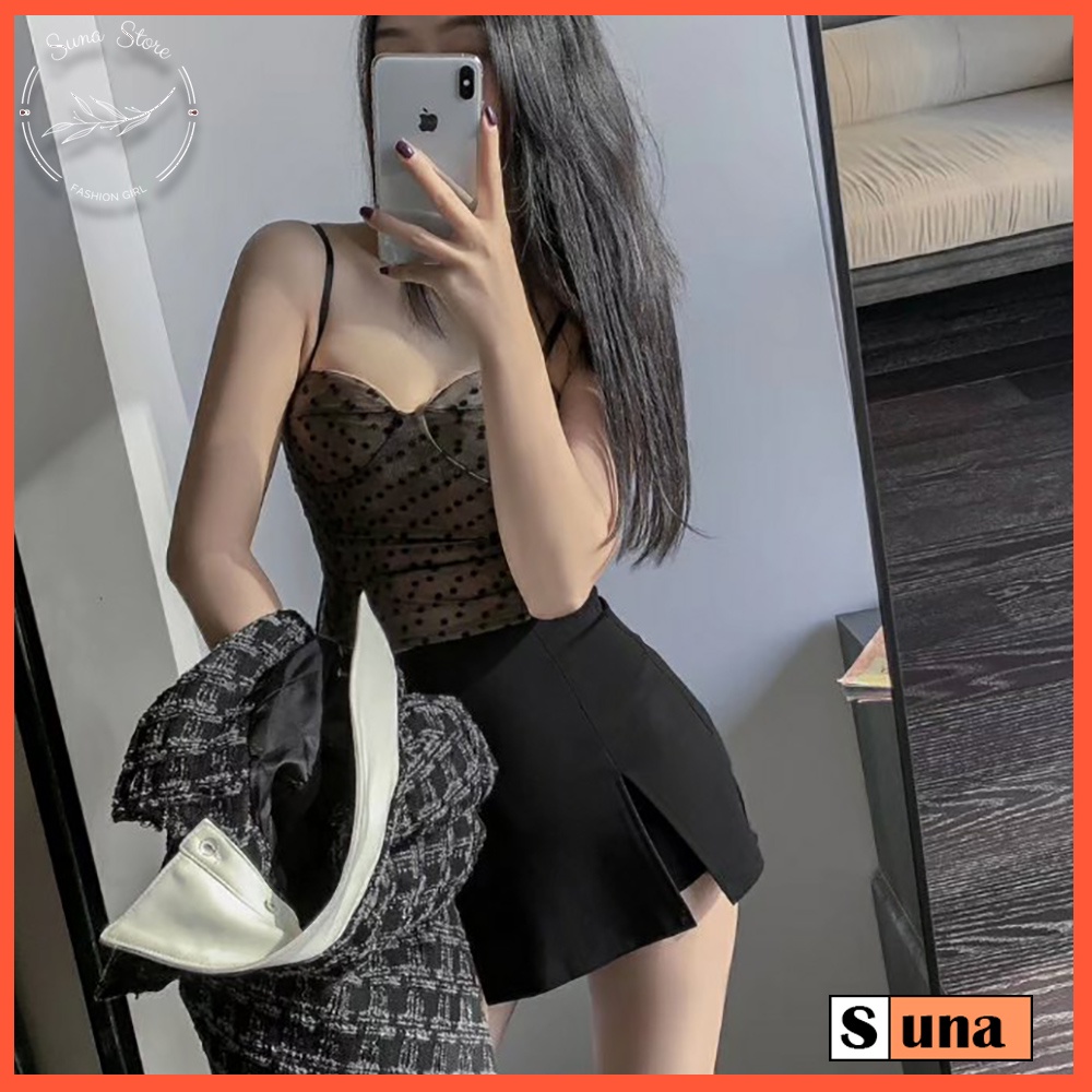 Quần giả váy nữ ngắn cạp cao, Quần váy cạp cao SUNA FASHION tuyết mưa từ 40 - 60kg | BigBuy360 - bigbuy360.vn