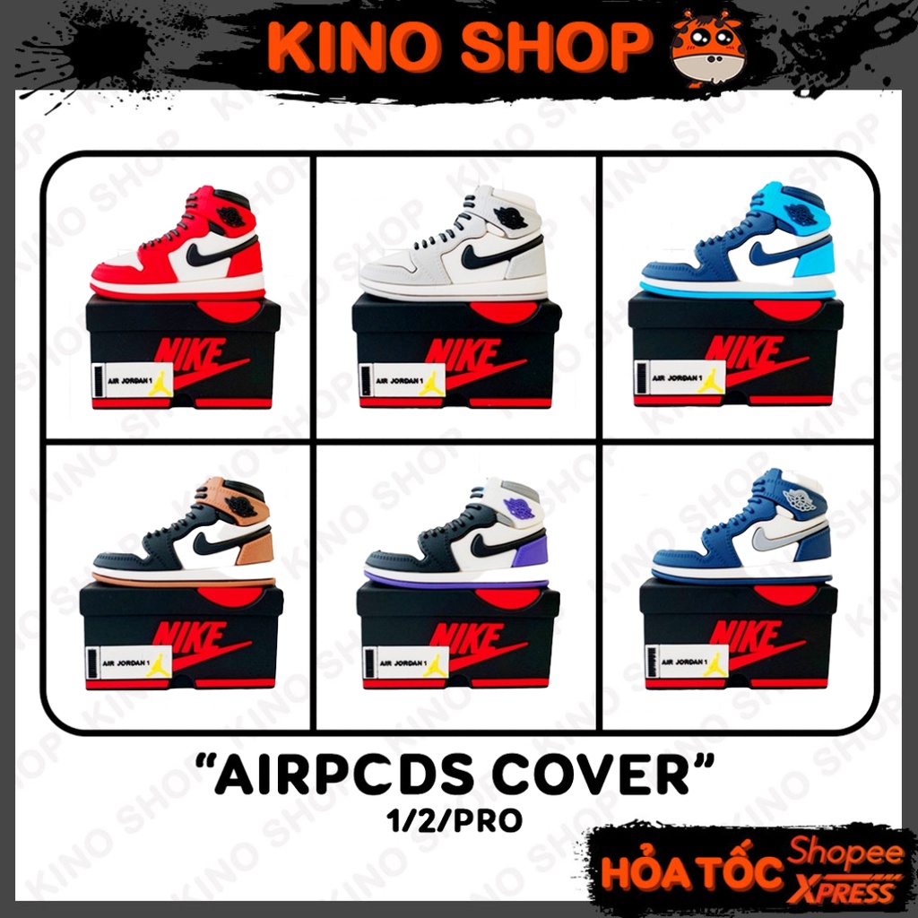 Vỏ ốp case airpod airpods giày Nike Air Jordan bảo vệ tai nghe 1/2/Pro KinoShop
