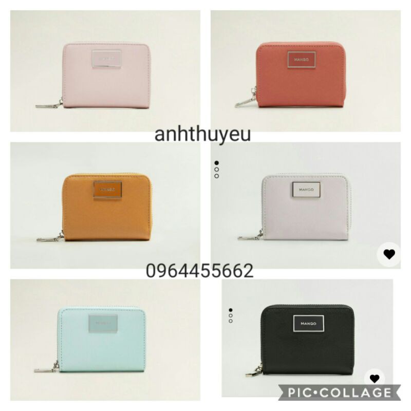Ví ngắn Mango đủ màu - hxt kèm bill