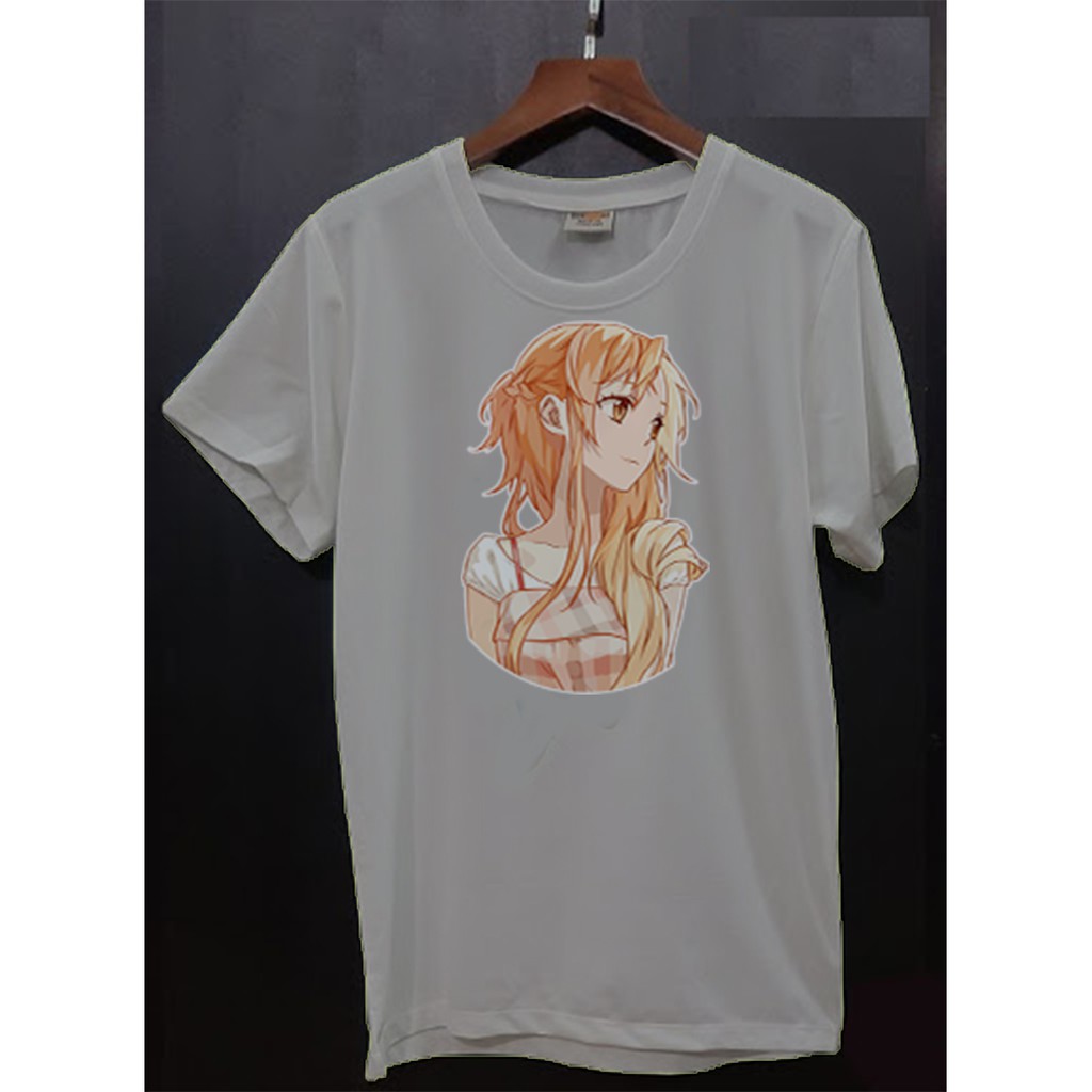 Áo thun Cotton Unisex - Nhân vật Asuna Yuuki - Chibi - Asuna Yuuki mỉm cười