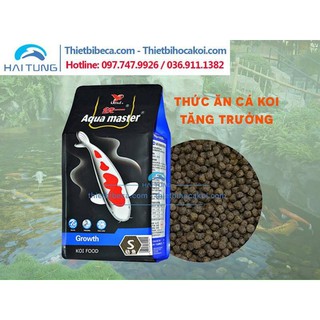 Thức Ăn Cá Koi Dòng Tăng Trưởng Aquamaster Growth 5kg Size S, L. Cám Với Hạm Lượng Đạm Cao Giúp Koi Phát Triển