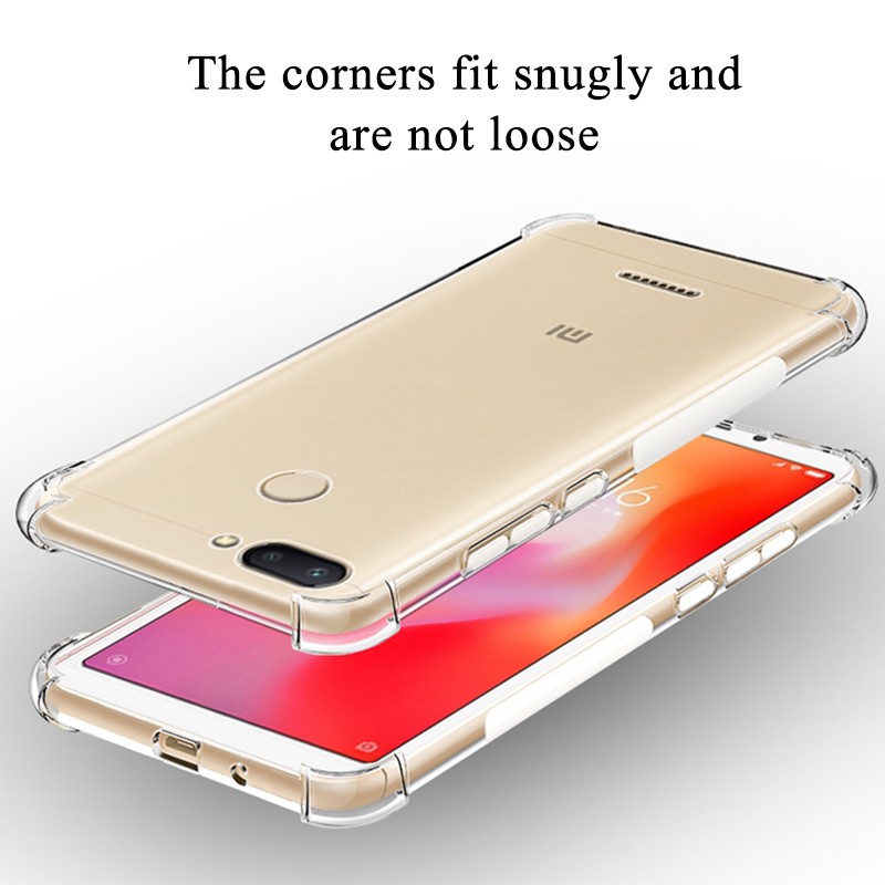 Ốp lưng trong suốt cho Xiaomi poco F1 mi8 SE A1 Redmi 6A 5plus Note 5 Pro | BigBuy360 - bigbuy360.vn