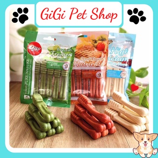 Xương gặm Orgo sạch răng thơm miệng bổ sung canxi cho thú cưng chó gói 90g nhiều hương vị thơm ngon - GiGi Pet Shop