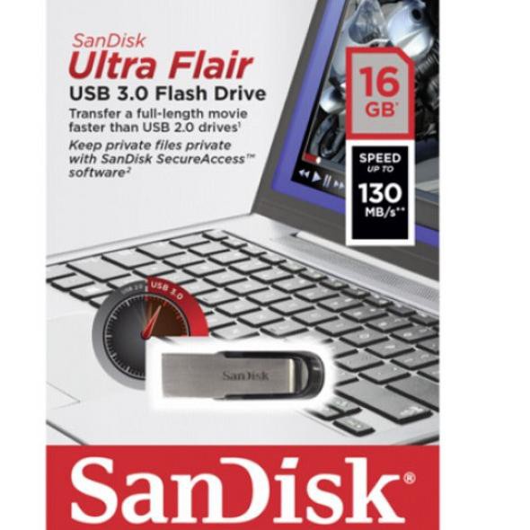 Sandisk Ultra Flair Cz73 16gb - Usb 3.0 Up To 150mb / S