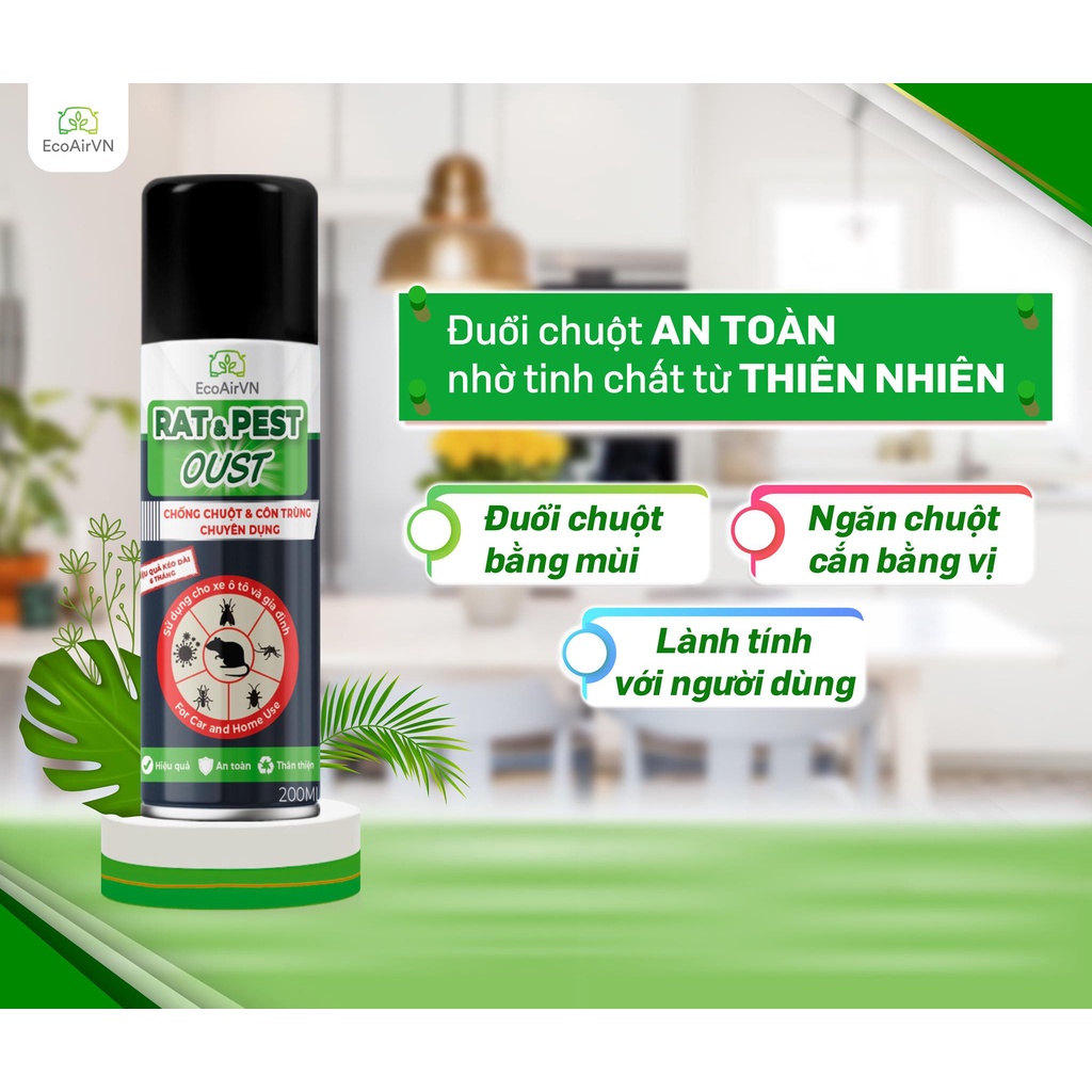 Xịt đuổi chuột Rats and Pest Outs, đuổi chuột tinh chất nồng độ cao, an toàn. Đuổi chuột ngay sau 1 đêm