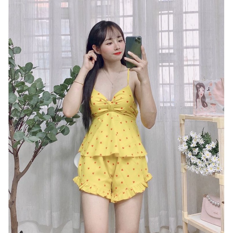 Bộ đùi dây nơ hình tim có mút