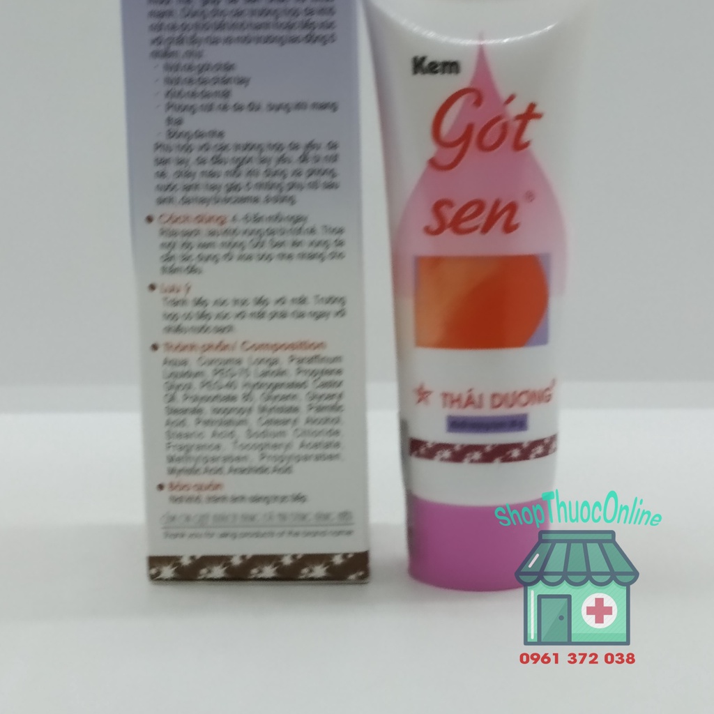 Kem Gót Sen dưỡng ẩm, chống nứt nẻ chân tay tuýp 20g