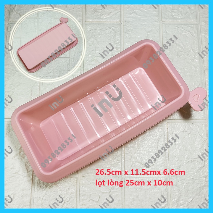 HCM - Khuôn silicon chữ nhật nướng bánh bông lan, bánh mì sandwich BSI