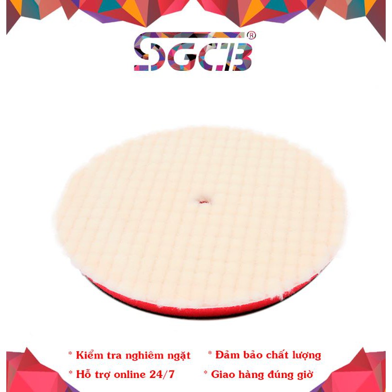 Phớt Lông Cừu Bate Lông Ngắn Đánh Bóng Xóa Xước Sơn Xe Ô Tô Mô Tô SGCB 1500  6 INCH SGGA016