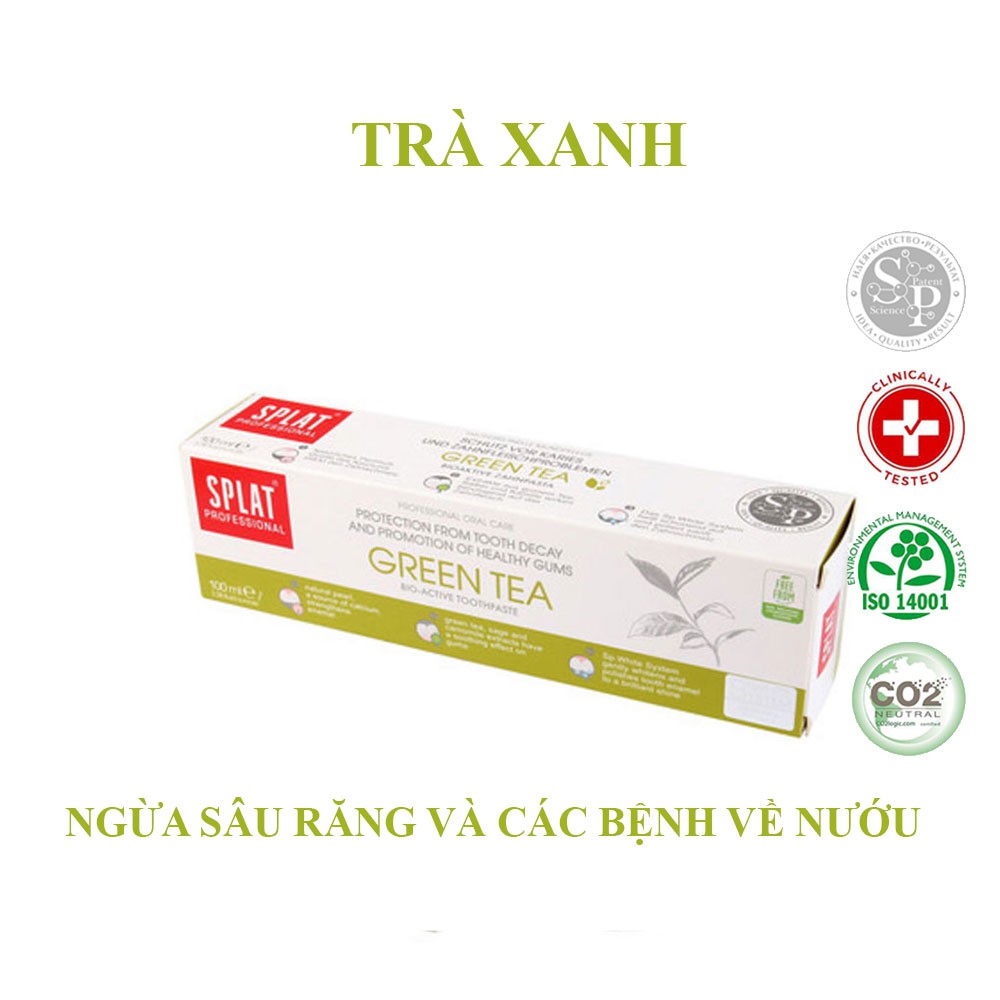 Kem Đánh Răng Trà Xanh Ngừa Sâu Răng, Giảm Viêm Splat Green Tea Professional Series (100ml) - Chính hãng 100%