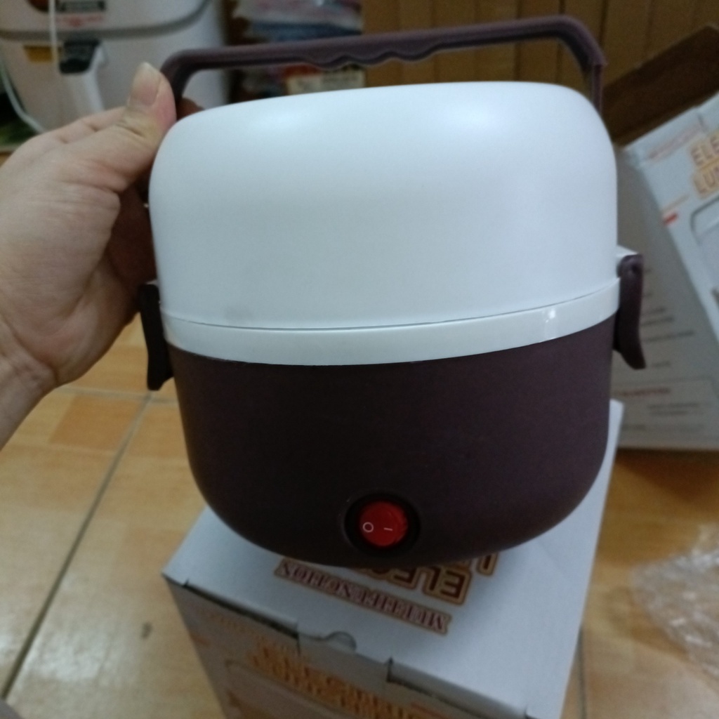 Hộp cơm cắm điện 1 tầng-cà men đựng cơm, có thể hâm nóng và nấu thức ăn phù hợp cho dân văn phòng, sinh viên, học sinh