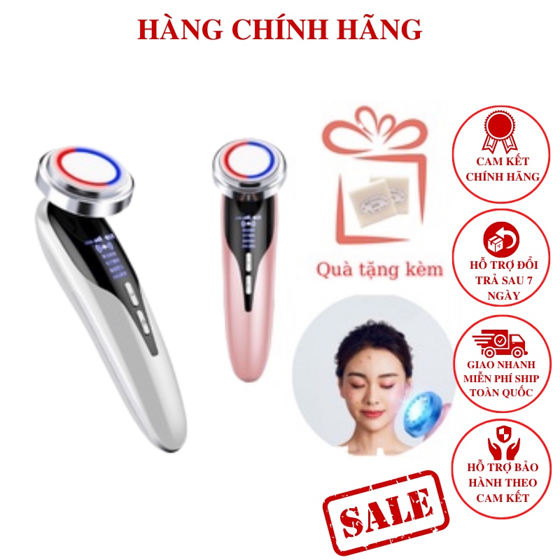 Máy đẩy tinh chất mát sa mặt - Máy massage mặt cầm tay ion- máy điện di tinh chất - mát xa nâng cơ đẩy dưỡng chất MXM3