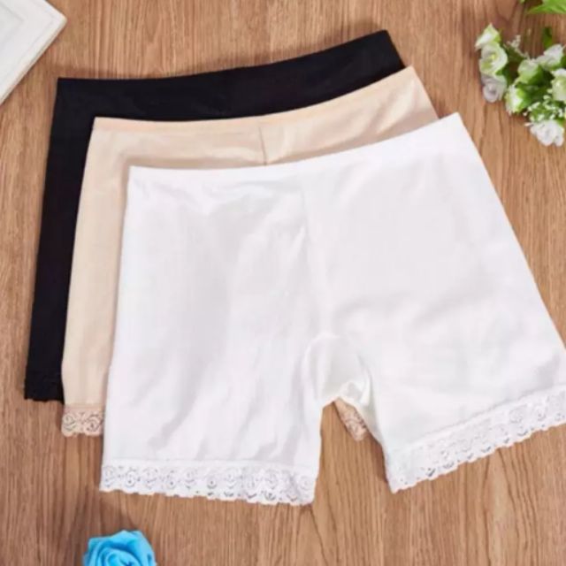 Quần đùi bảo hộ mặc trong váy co giãn viền ren