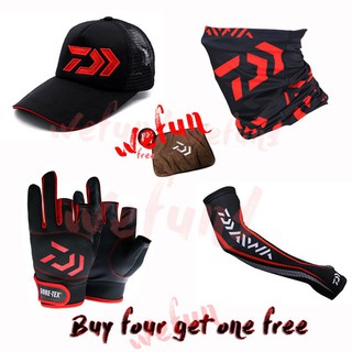 Set mũ găng tay khăn trùm đầu câu cá tiện dụng