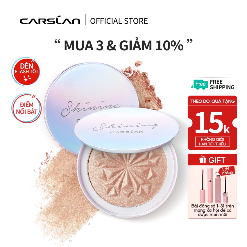 Phấn Bắt Sáng Carslan 10g Lấp Lánh Đa Công Dụng Chất Lượng Cao