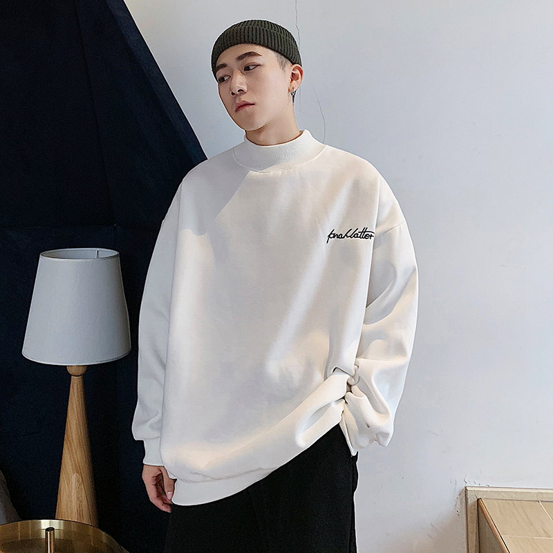 [ Mã 12FASHIONSALE1 giảm 10K đơn 50K ] Áo Nỉ Dài Tay Cổ Cao Cá Tính Thời Trang Hàn Cho Nam | BigBuy360 - bigbuy360.vn