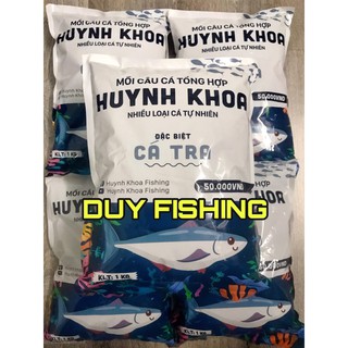 Cám Câu Cá Huỳnh Khoa Chính Hãng 1kg (Mẫu Bao Bì Mới) - Duy Fishing phân phối
