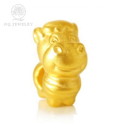 Charm bạc mạ vàng 12 con giáp xỏ ngang - NQ Jewelry