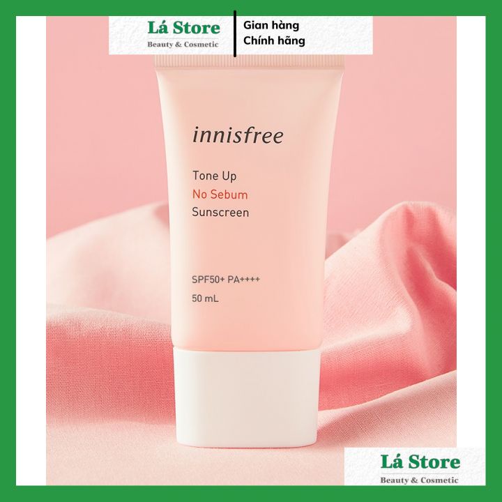 HÀNG CHÍNH HÃNG Kem Chống Nắng Innisfree Tone Up No Sebum Sunscreen 50ml Cho Da Trắng Hồng,Mịn Màng