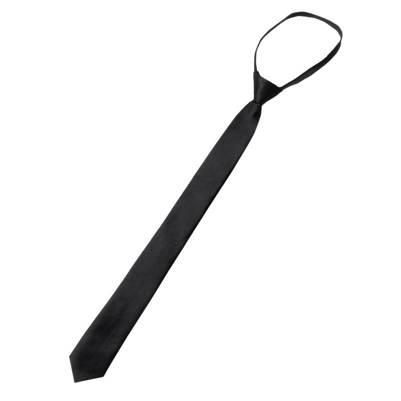 Cà Vạt Đen Siêu Mỏng 3CM Phong Cách Nhật Hàn Cho Nam Nữ