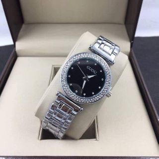 Đồng hồ nữ GUOU dây kim loại chạy kin rốn chính hãng
