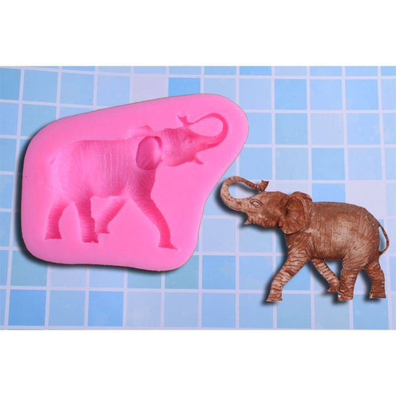 Khuôn silicon 4D Con voi 7.7*5cm