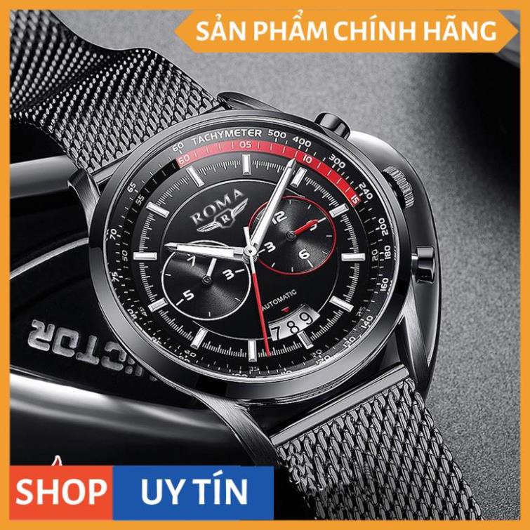 Đồng Hồ Nam ROMA ITALIA Dây Titanium Siêu Bền - Phong Cách Sang Trọng