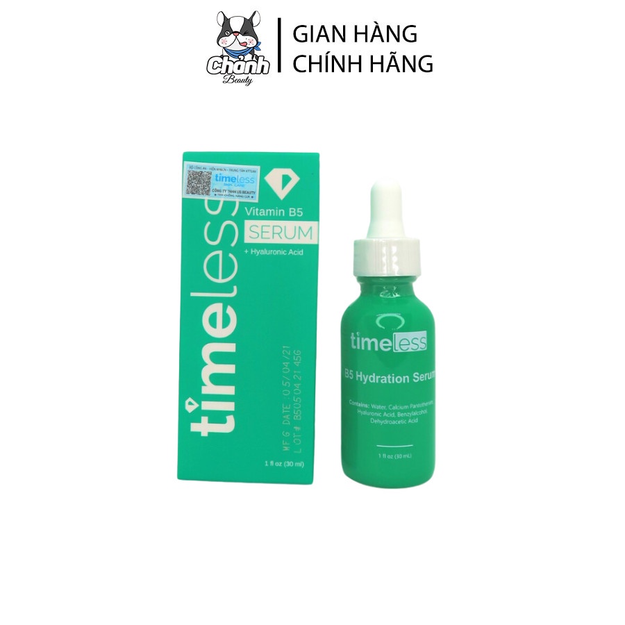 Serum Timeless Vitamin B5 Làm Dịu &amp; Phục Hồi Da 30ml