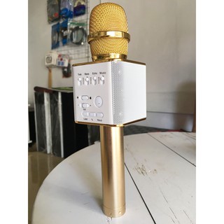 Micro kèm loa Micgeek Q9 blutooth (Vàng, hồng)