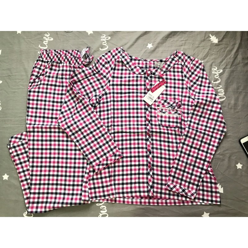 Bộ ngủ thu đông Winny kẻ hồng