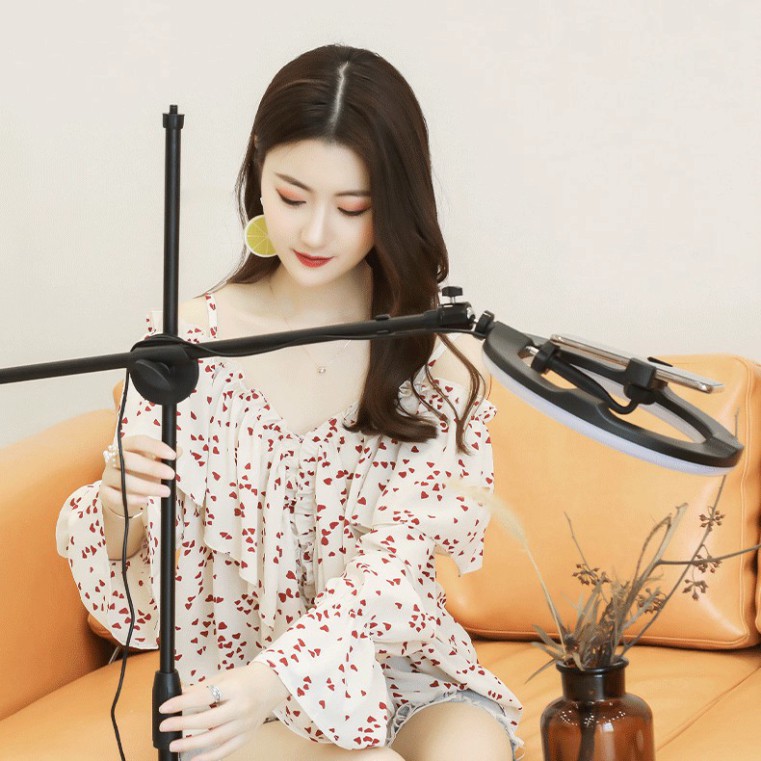 Bộ giá đỡ điện thoại kiêm đèn livestream FP8 -  Khớp xoay 360 độ siêu chắc chắn - Đèn Led nhiều chế độ sáng tiện lợi | BigBuy360 - bigbuy360.vn