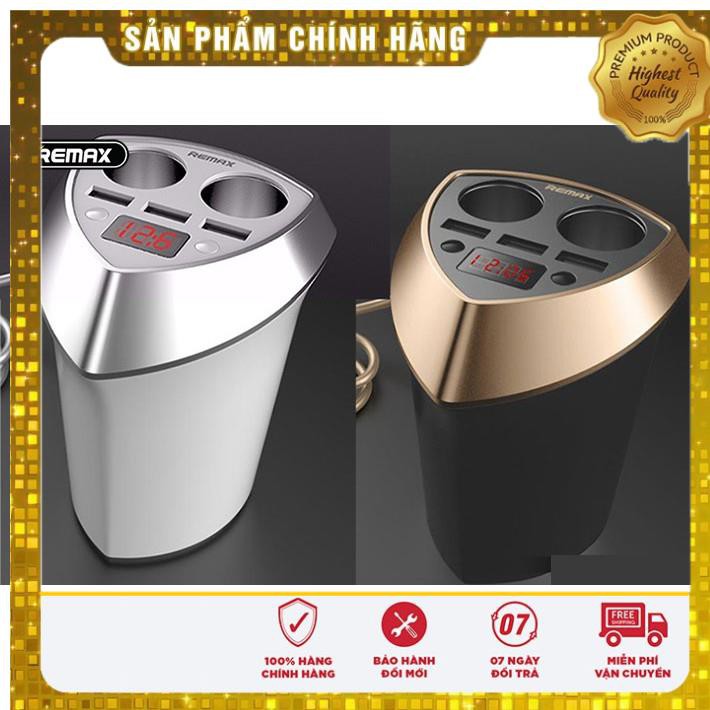 Bộ tẩu sạc đa năng trên ô tô 3 cổng USB Remax CR-3XP - Hàng Chính Hãng 💖 HÀNG CHÍNH HÃNG 💖