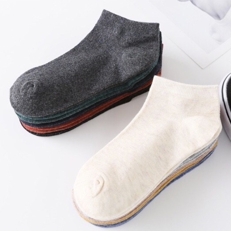 Tất vớ nam nữ Cổ Ngắn Muối Tiêu Unisex Đa Sắc Chống Hôi Chân H8