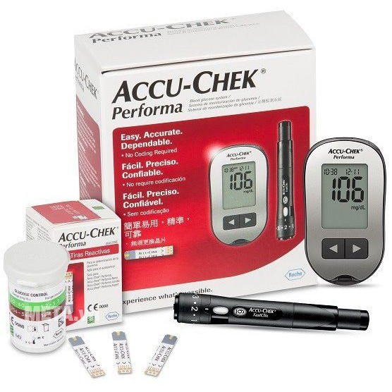 Que thử đường huyết Accu-Chek Performa (Hộp 25, 50 que)