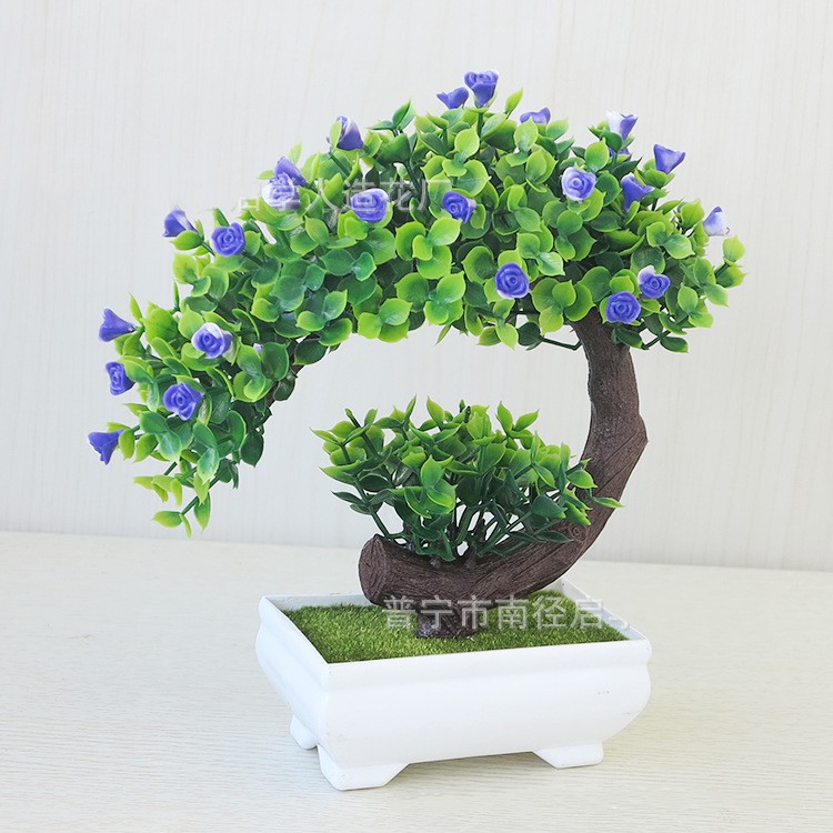 Cây bonsai giả có hoa, Phú quý cát tường may mắn, Trang trí.