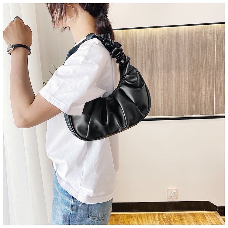 Túi Xách JASMIN NOIR Đeo Vai Màu Sắc Ngọt Ngào Thiết Kế Nhún Xếp Ly Thời Trang Cho Nữ