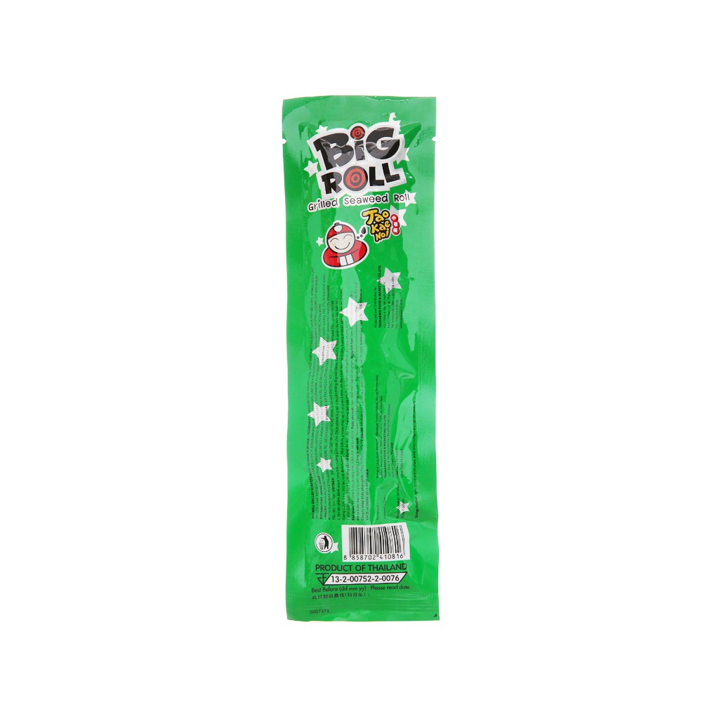 Snack rong biển vị truyền thống Tao Kae Noi Big Roll gói 3g